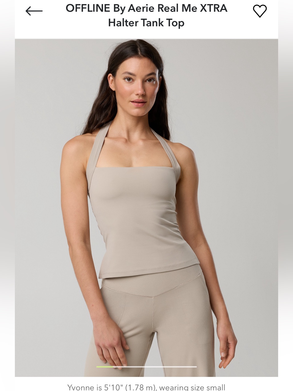Aerie Halter Tank Top In Neutral Beige